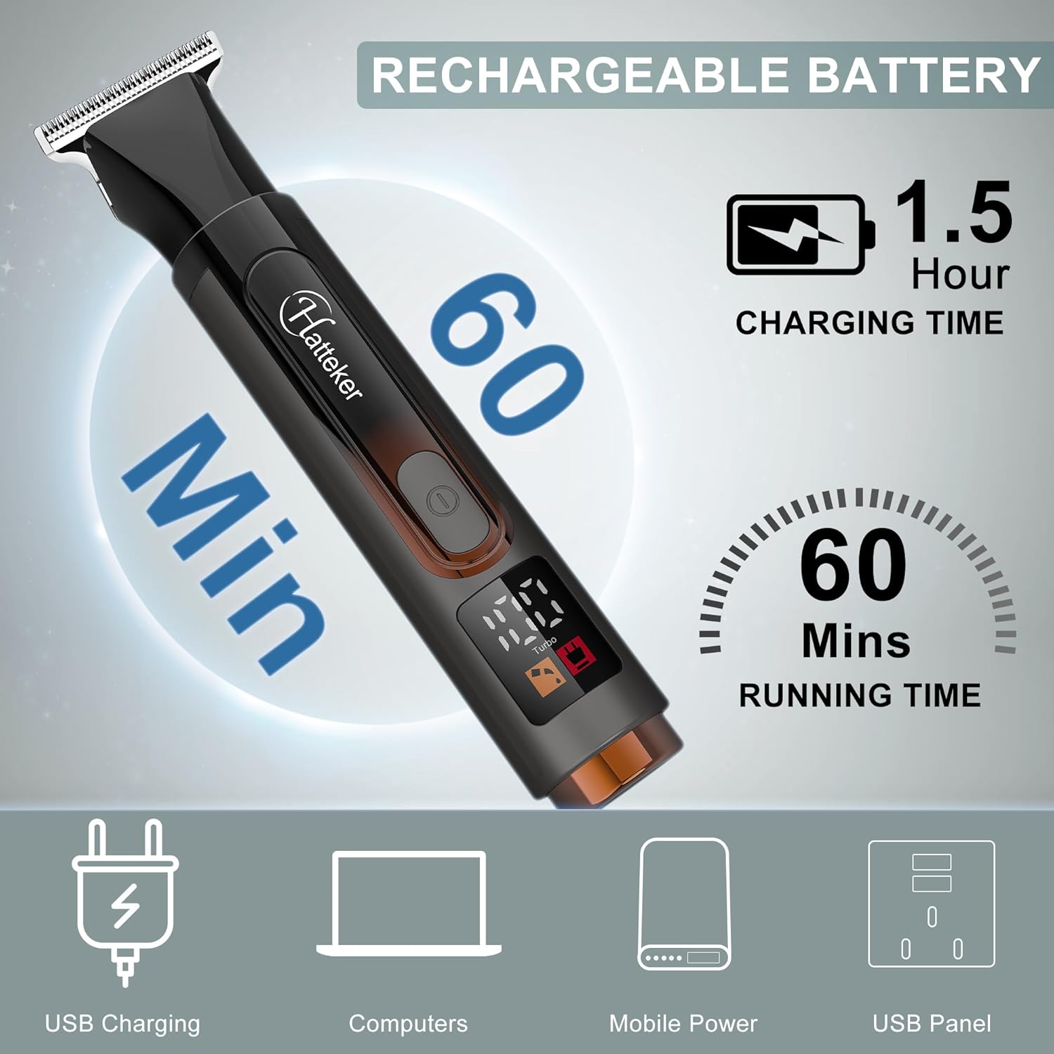 Hatteker 4-in-1 Electric Back Shaver thumbnail 6